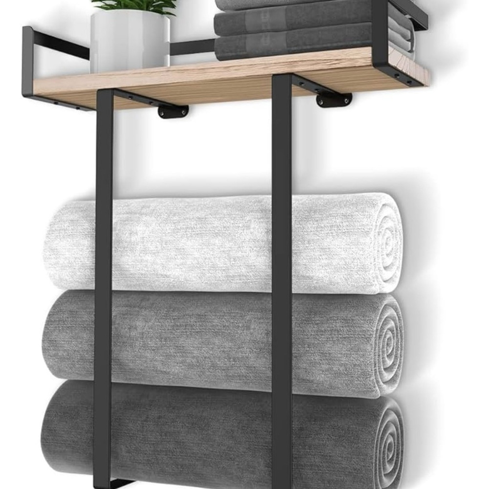 Small bathroom towel holder